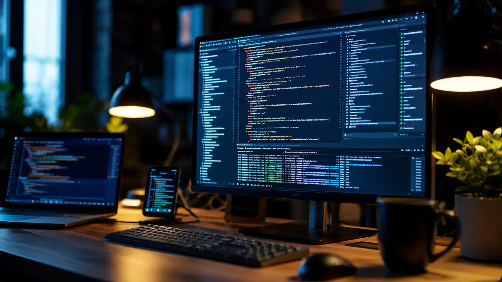 Developer workspace showcasing multi-model API integrations and clean code pipelines.